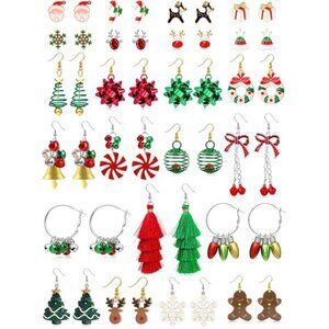23 Pairs Christmas Earrings - Dangle & Stud Earring